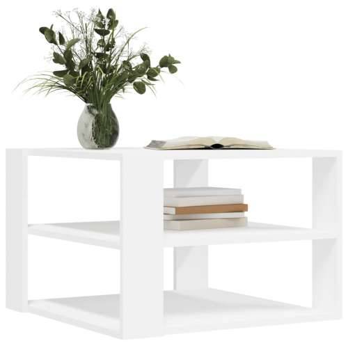 Stolić za kavu bijeli 59,5 x 59,5 x 40 cm od konstruiranog drva Cijena