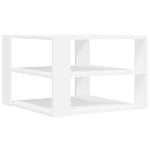 Stolić za kavu bijeli 59,5 x 59,5 x 40 cm od konstruiranog drva Cijena