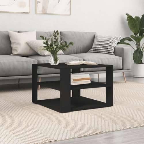 Stolić za kavu crni 59,5 x 59,5 x 40 cm od konstruiranog drva Crna 1 Cijena