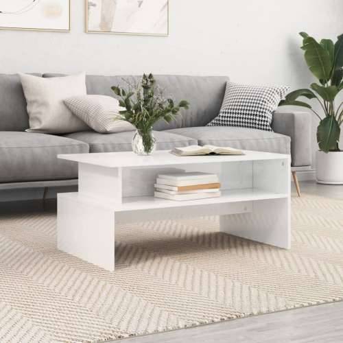 Stolić za kavu sjajni bijeli 90x55x42,5 cm konstruirano drvo - Visoko sjajno bijela 1 Cijena