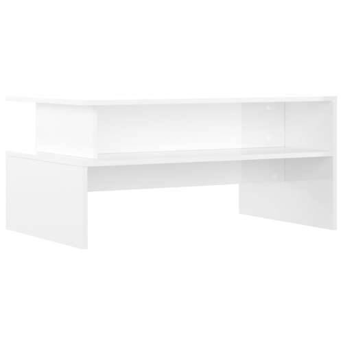 Stolić za kavu sjajni bijeli 90x55x42,5 cm konstruirano drvo - Visoko sjajno bijela 1 Cijena