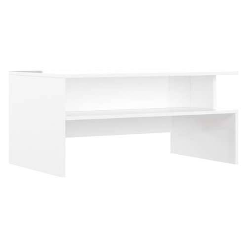 Stolić za kavu sjajni bijeli 90x55x42,5 cm konstruirano drvo - Visoko sjajno bijela 1 Cijena