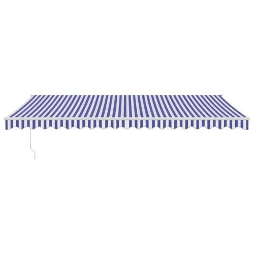 Automatska tenda na uvlačenje plavo-bijela 5 x 3 m - Plava i bijela 5 x 3 m 1 Cijena