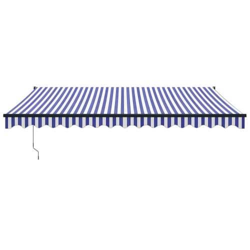 Automatska tenda na uvlačenje plavo-bijela 4 x 3 m - Plava i crna 4 x 3 m 1 Cijena