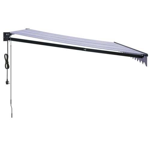Automatska tenda na uvlačenje plavo-bijela 4,5 x 3 m - Plava i crna 4.5 x 3 m 1 Cijena