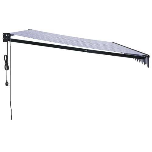 Automatska tenda na uvlačenje plavo-bijela 5 x 3 m - Plava i crna 5 x 3 m 1 Cijena