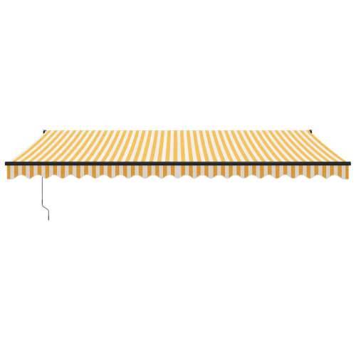 Automatska tenda na uvlačenje žuto-bijela 5 x 3 m - Žuta 5 x 3 m 1 Cijena