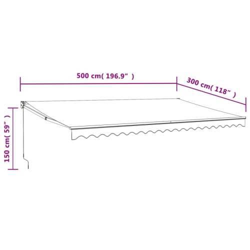 Automatska tenda na uvlačenje žuto-bijela 5 x 3 m - Žuta 5 x 3 m 1 Cijena