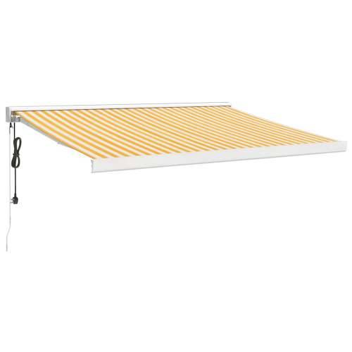 Tenda na uvlačenje žuto-bijela 3 x 2,5 m od tkanine i aluminija - Žuta i bijela 300 x 250 cm 1 Cijena