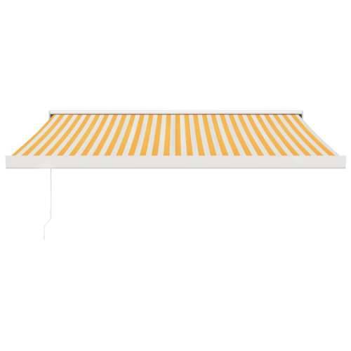 Tenda na uvlačenje žuto-bijela 3 x 2,5 m od tkanine i aluminija - Žuta i bijela 300 x 250 cm 1 Cijena