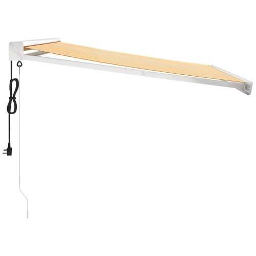 Tenda na uvlačenje žuto-bijela 3 x 2,5 m od tkanine i aluminija - Žuta i bijela 300 x 250 cm 1 Cijena