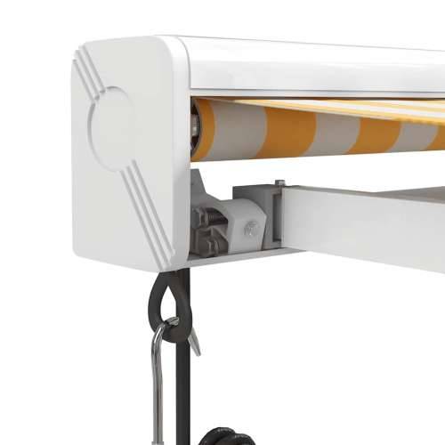 Tenda na uvlačenje žuto-bijela 3 x 2,5 m od tkanine i aluminija - Žuta i bijela 300 x 250 cm 1 Cijena