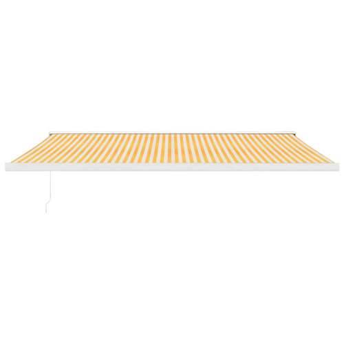 Tenda na uvlačenje žuto-bijela 5 x 3 m od tkanine i aluminija - Žuta i bijela 500 x 300 cm 1 Cijena