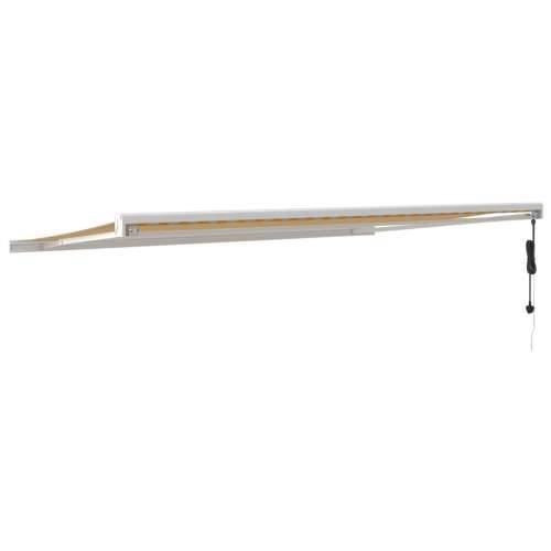 Tenda na uvlačenje žuto-bijela 5 x 3 m od tkanine i aluminija - Žuta i bijela 500 x 300 cm 1 Cijena