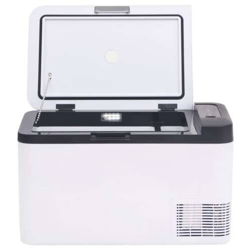 Prijenosni hladnjak s ručkom i adapterom crno-bijeli 18 L PP/PE Cijena