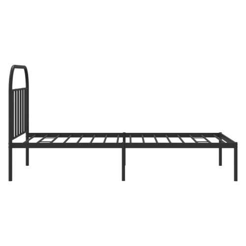Metalni okvir za krevet s uzglavljem crni 100x200 cm - Crna 100 x 200 cm s uzglavljem Cijena