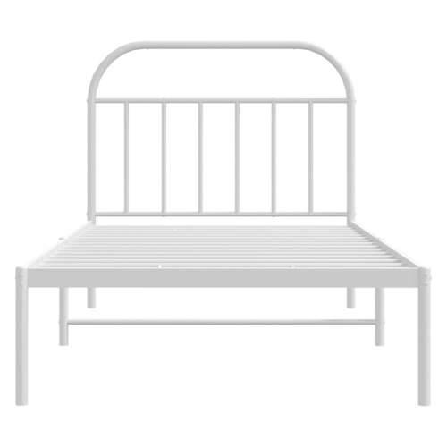 Metalni okvir za krevet s uzglavljem bijeli 100x200 cm - Bijela 100 x 200 cm s uzglavljem Cijena