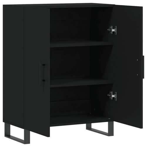 Komoda crna 69,5 x 34 x 90 cm od konstruiranog drva - Crna 1 Cijena