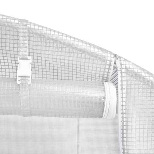 Staklenik s čeličnim okvirom bijeli 6 m² 3 x 2 x 2 m Cijena