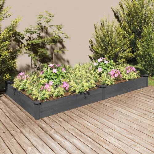 Povišena gredica - Vrtna gredica s oblogom siva 240x120x25 cm od jelovine - Siva 240 x 120 x 25 cm 1 Cijena