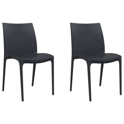 Vrtne stolice 2 kom antracit 50 x 46 x 80 cm od polipropilena Cijena