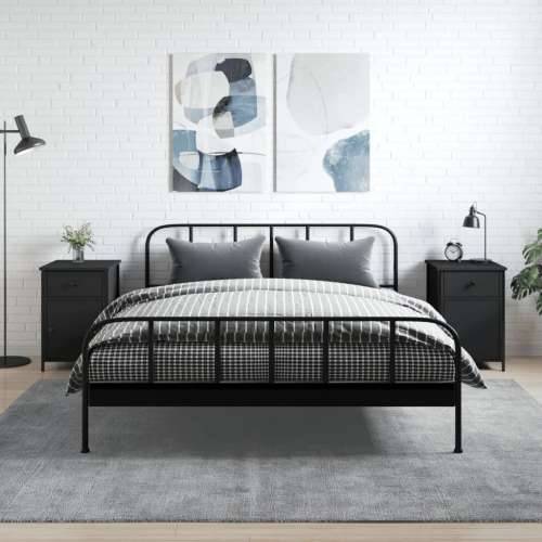 Noćni ormarići 2 kom crni 40x42x60 cm konstruirano drvo - Crna 2 Cijena