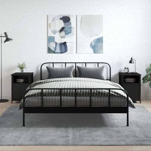 Noćni ormarići 2 kom crni 40x42x60 cm konstruirano drvo - Crna 2 Cijena