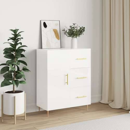 Komoda sjajna bijela 69,5x34x90 cm od konstruiranog drva - Visoko sjajno bijela 1 Cijena
