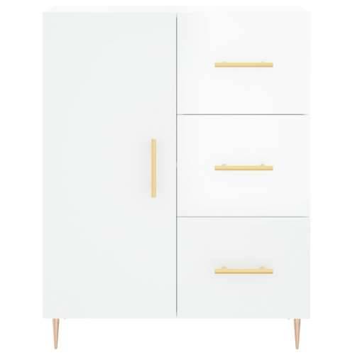 Komoda sjajna bijela 69,5x34x90 cm od konstruiranog drva - Visoko sjajno bijela 1 Cijena