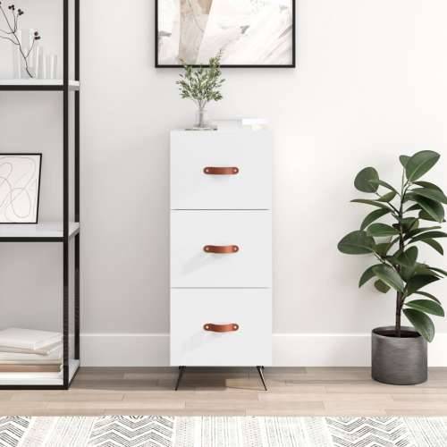 Komoda sjajna bijela 34,5 x 34 x 90 cm od konstruiranog drva - Visoko sjajno bijela 1 Cijena