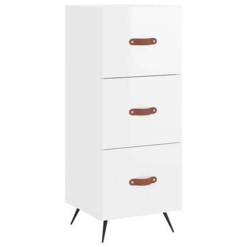 Komoda sjajna bijela 34,5 x 34 x 90 cm od konstruiranog drva - Visoko sjajno bijela 1 Cijena