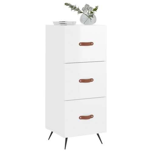 Komoda sjajna bijela 34,5 x 34 x 90 cm od konstruiranog drva - Visoko sjajno bijela 1 Cijena