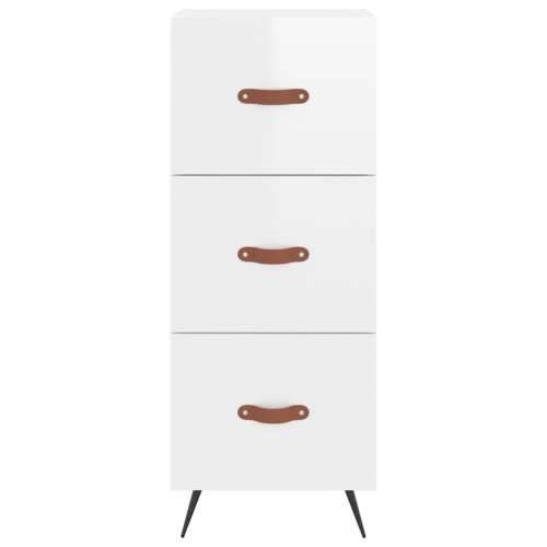 Komoda sjajna bijela 34,5 x 34 x 90 cm od konstruiranog drva - Visoko sjajno bijela 1 Cijena