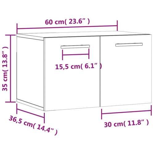 Zidni ormarić dimljeni hrast 60x36,5x35 cm konstruirano drvo Cijena