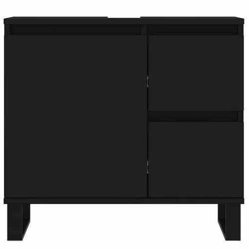 Kupaonski ormarić crni 65x33x60 cm konstruirano drvo - Crna 1 Cijena