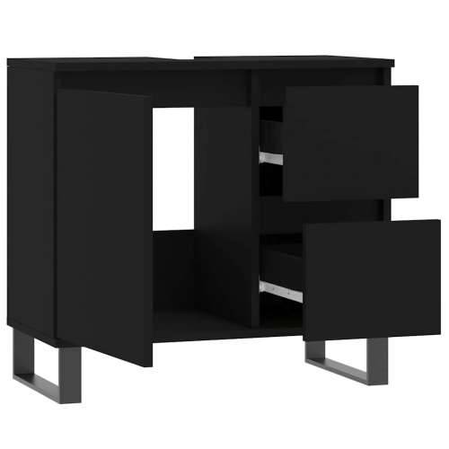 Kupaonski ormarić crni 65x33x60 cm konstruirano drvo - Crna 1 Cijena