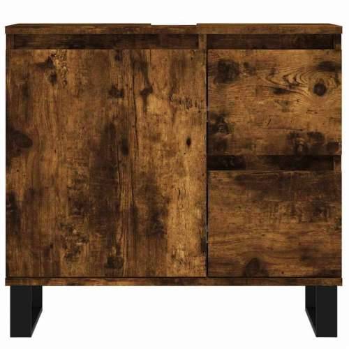 Kupaonski ormarić boja hrasta 65 x 33 x 60 cm konstruirano drvo - Dimljeni hrast 1 Cijena