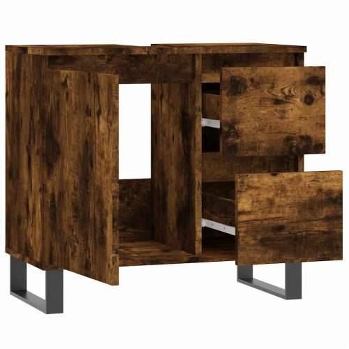 Kupaonski ormarić boja hrasta 65 x 33 x 60 cm konstruirano drvo - Dimljeni hrast 1 Cijena