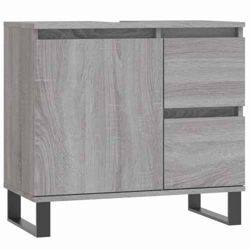 Kupaonski ormarić boja hrasta 65 x 33 x 60 cm konstruirano drvo - Sivi hrast sonoma 1 Cijena
