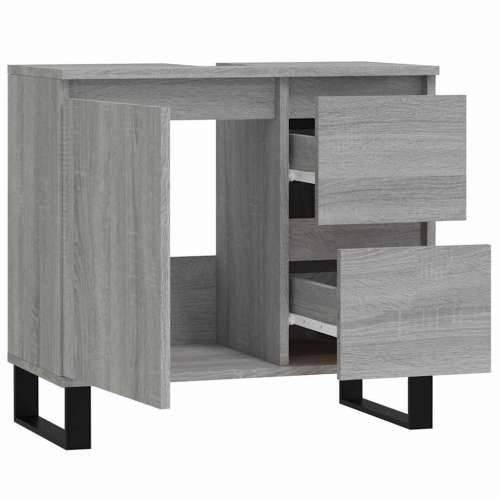 Kupaonski ormarić boja hrasta 65 x 33 x 60 cm konstruirano drvo - Sivi hrast sonoma 1 Cijena