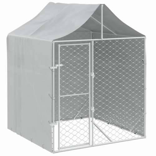 Vanjski kavez za pse s krovom srebrni 2x2x2,5 m pocinčani čelik Cijena