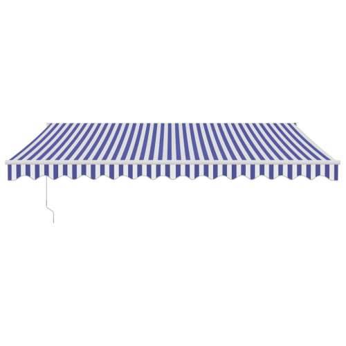 Automatska tenda na uvlačenje plavo-bijela 4,5 x 3 m - Plava i bijela 4.5 x 3 m 1 Cijena