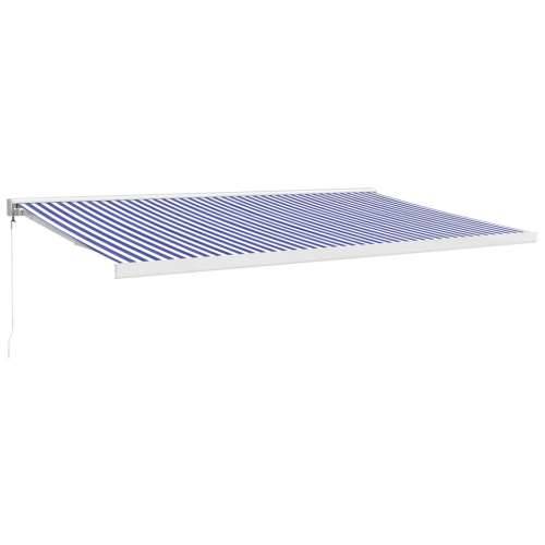 Tenda na uvlačenje plavo-bijela 5 x 3 m od tkanine i aluminija - Plava i bijela (bijeli okvir) 5 x 3 m 1 Cijena