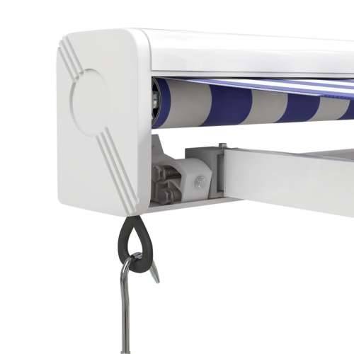 Tenda na uvlačenje plavo-bijela 5 x 3 m od tkanine i aluminija - Plava i bijela (bijeli okvir) 5 x 3 m 1 Cijena