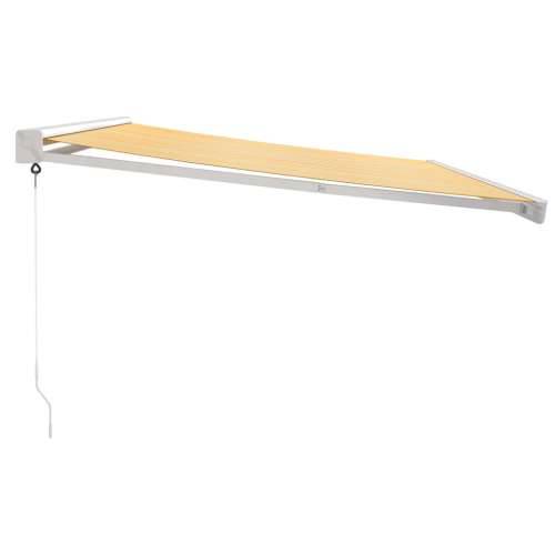Tenda na uvlačenje žuto-bijela 4,5x3 m od tkanine i aluminija - Žuta i bijela (bijeli okvir) 4.5 x 3 m 1 Cijena
