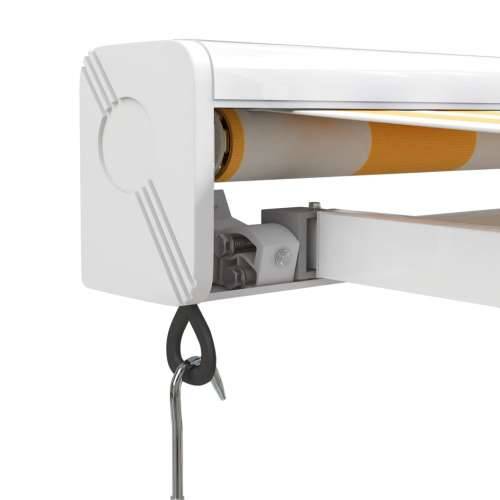 Tenda na uvlačenje žuto-bijela 4,5x3 m od tkanine i aluminija - Žuta i bijela (bijeli okvir) 4.5 x 3 m 1 Cijena