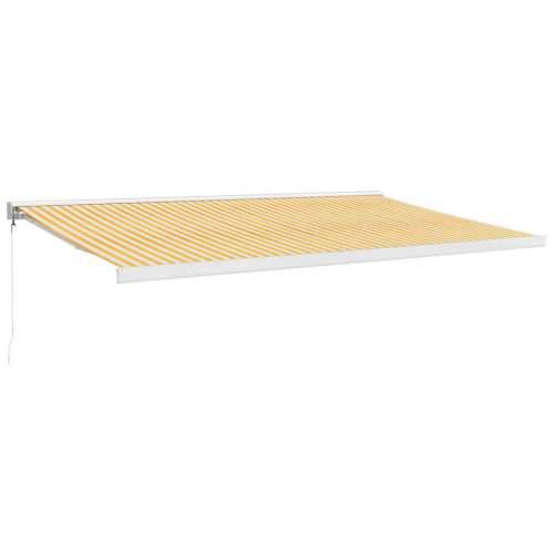 Tenda na uvlačenje žuto-bijela 5 x 3 m od tkanine i aluminija - Žuta i bijela (bijeli okvir) 5 x 3 m 1 Cijena