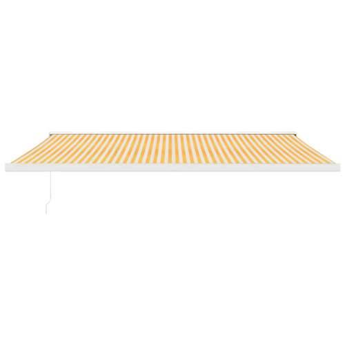 Tenda na uvlačenje žuto-bijela 5 x 3 m od tkanine i aluminija - Žuta i bijela (bijeli okvir) 5 x 3 m 1 Cijena