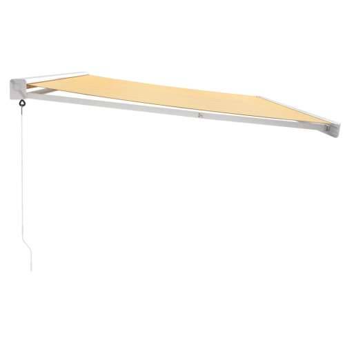 Tenda na uvlačenje žuto-bijela 5 x 3 m od tkanine i aluminija - Žuta i bijela (bijeli okvir) 5 x 3 m 1 Cijena
