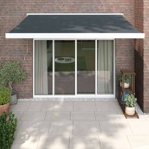 Tenda na uvlačenje antracit 3 x 2,5 m od tkanine i aluminija - Antracit (bijeli okvir) 3 x 2.5 m 1 Cijena